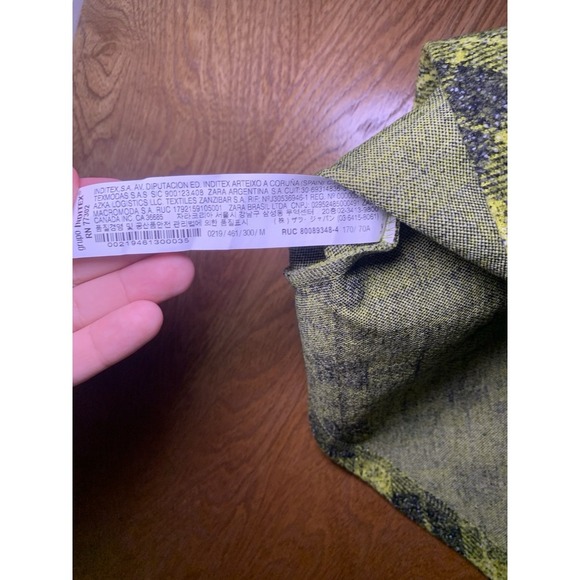 Zara Women's Mini Skirt M Yellow Black Plaid Checkered Short Mini 90s Clueless - Picture 7 of 7